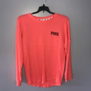 PINK Coral crew neck pull over